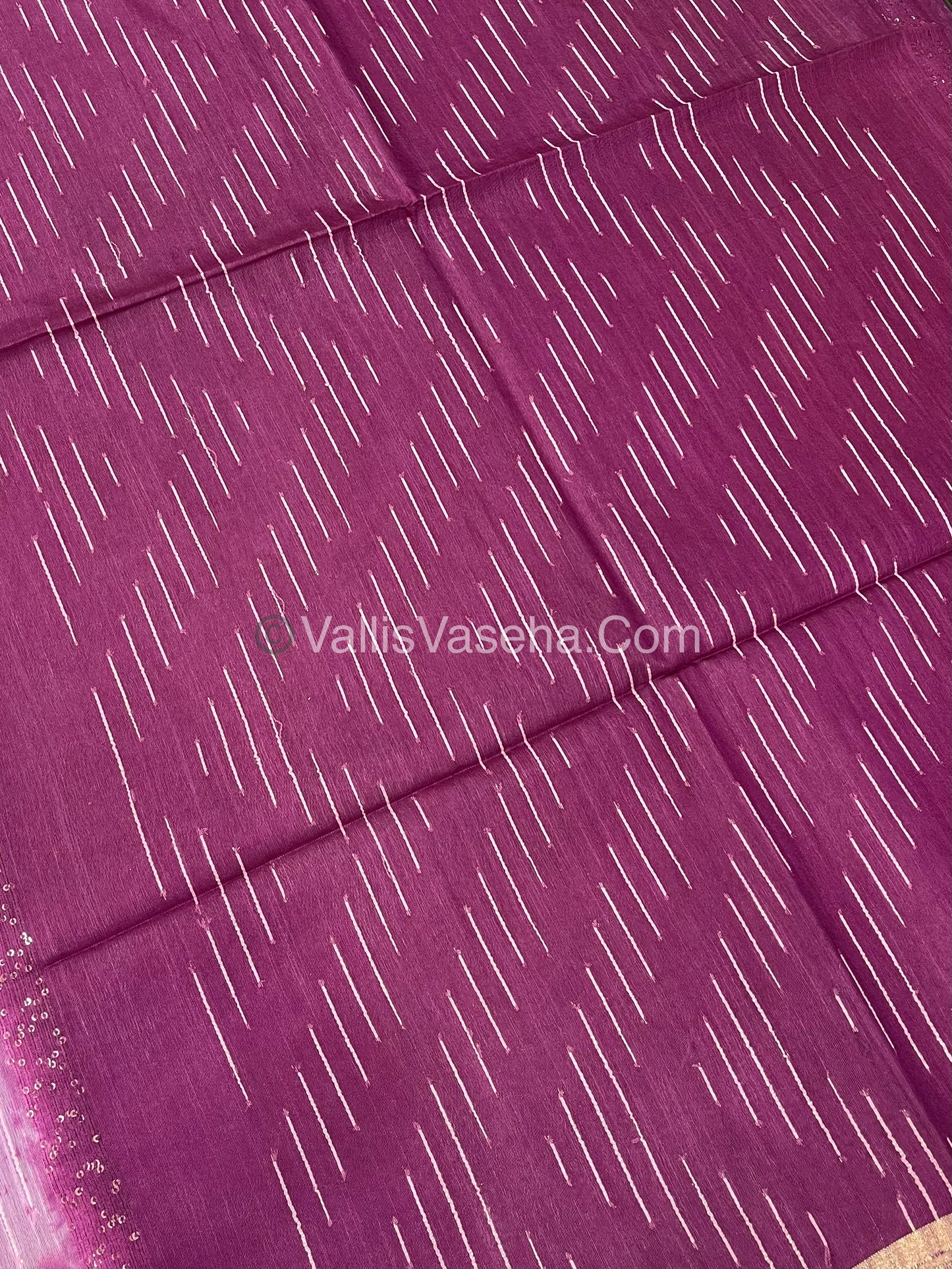 Bhagalpuri Silk | Pink with Purple Shade | VVBS010
