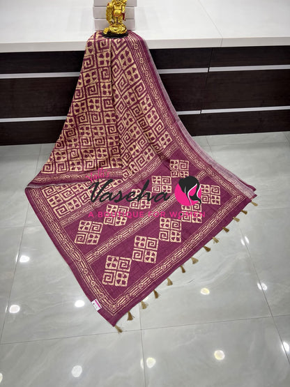 Art Tussar / Art Silk - Pink Shade - VVATS002