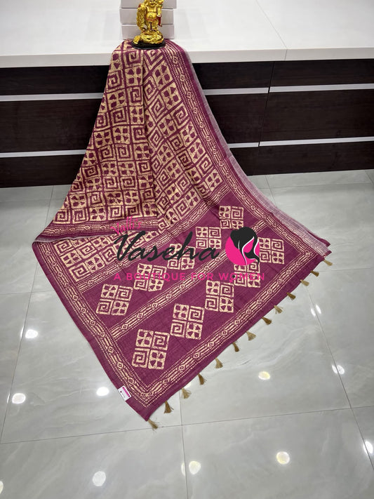 Art Tussar / Art Silk - Pink Shade - VVATS005