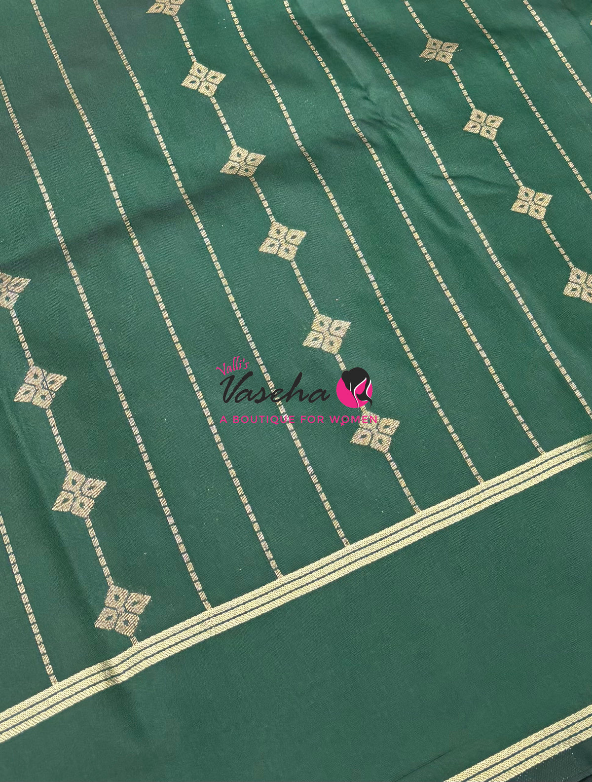 Semi Soft Silk  - Green  Shade - VVSSS041