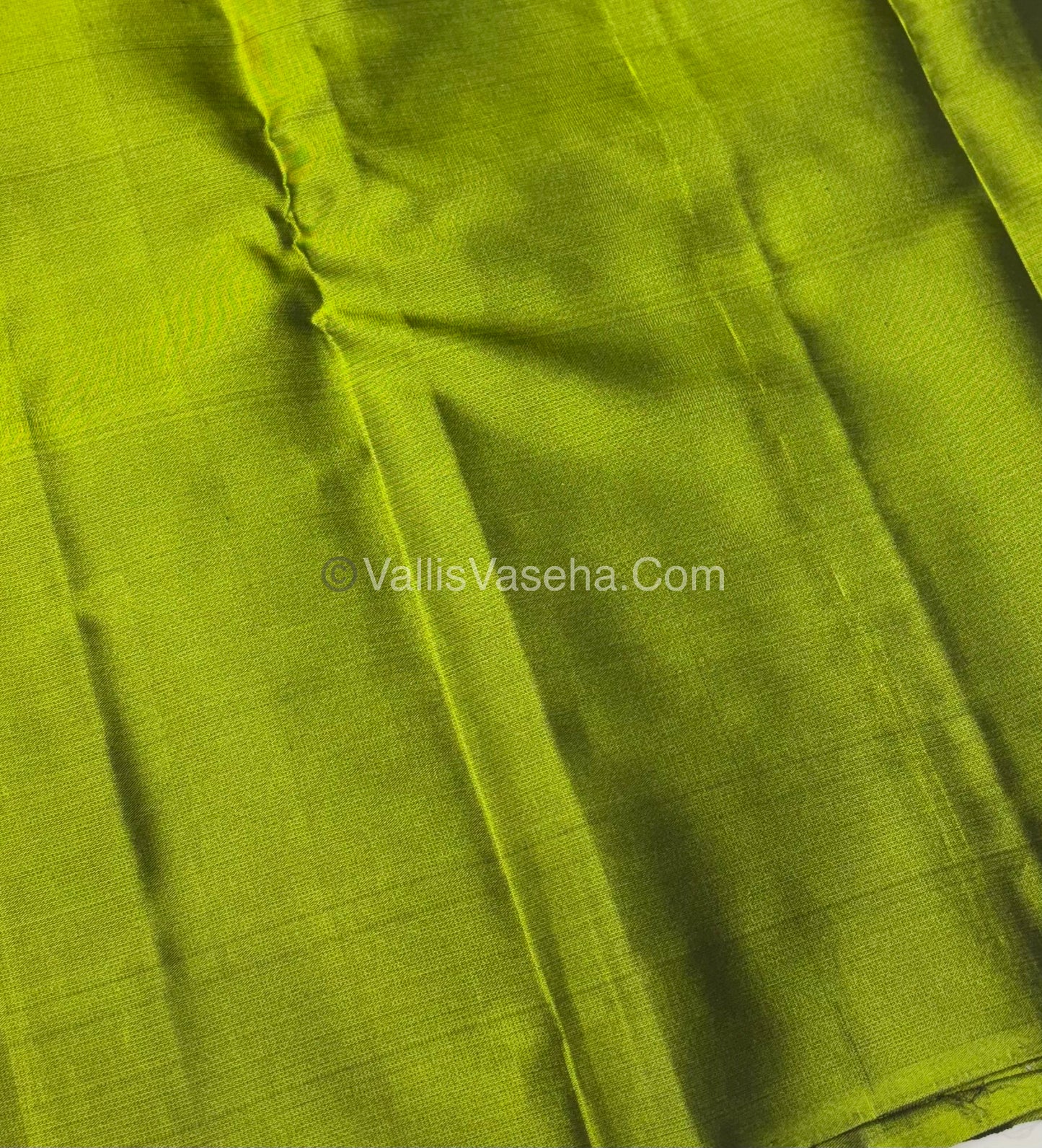 Pure Soft Silk Saree - Dark Green With Green - VVPSS073