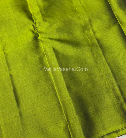 Pure Soft Silk Saree - Dark Green With Green - VVPSS073