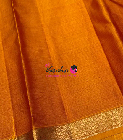 Pure Soft Silk Saree  - Pink With Yellow Combo - VVPSS146