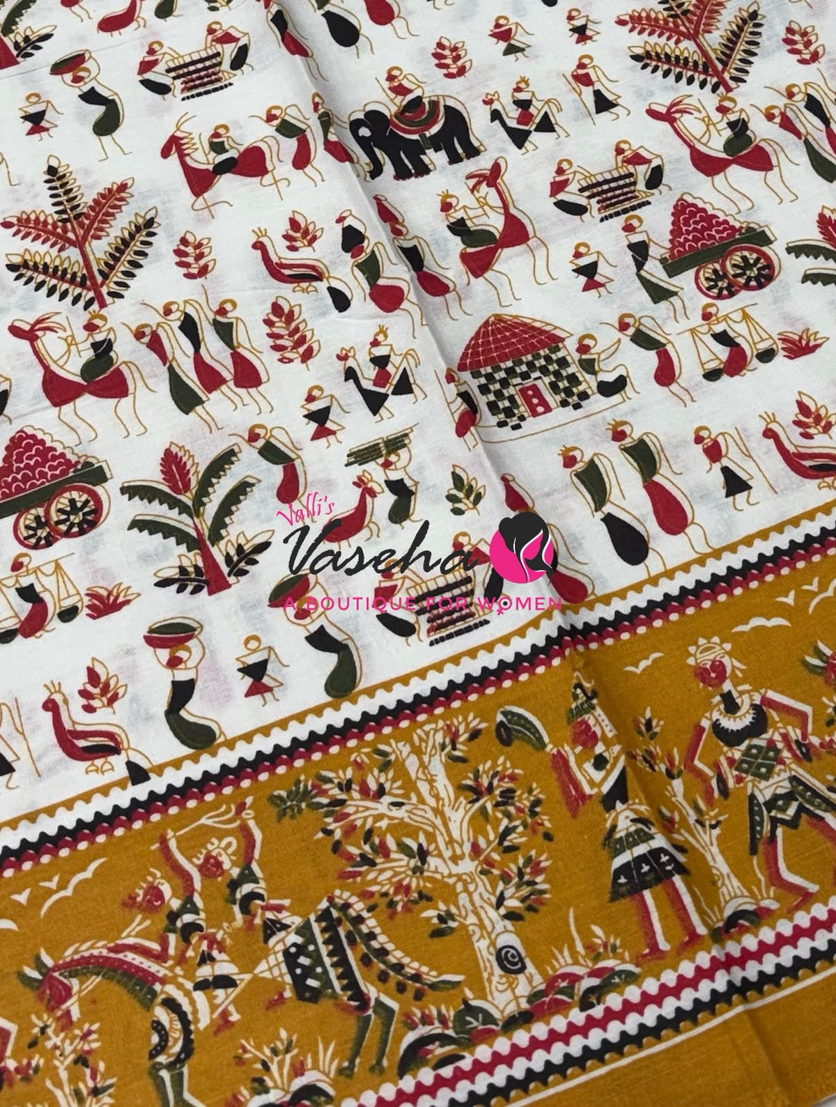 Budget Friendly Sarees - Casual Wear Sarees - Khadi Cotton Sarees - VVKCS028