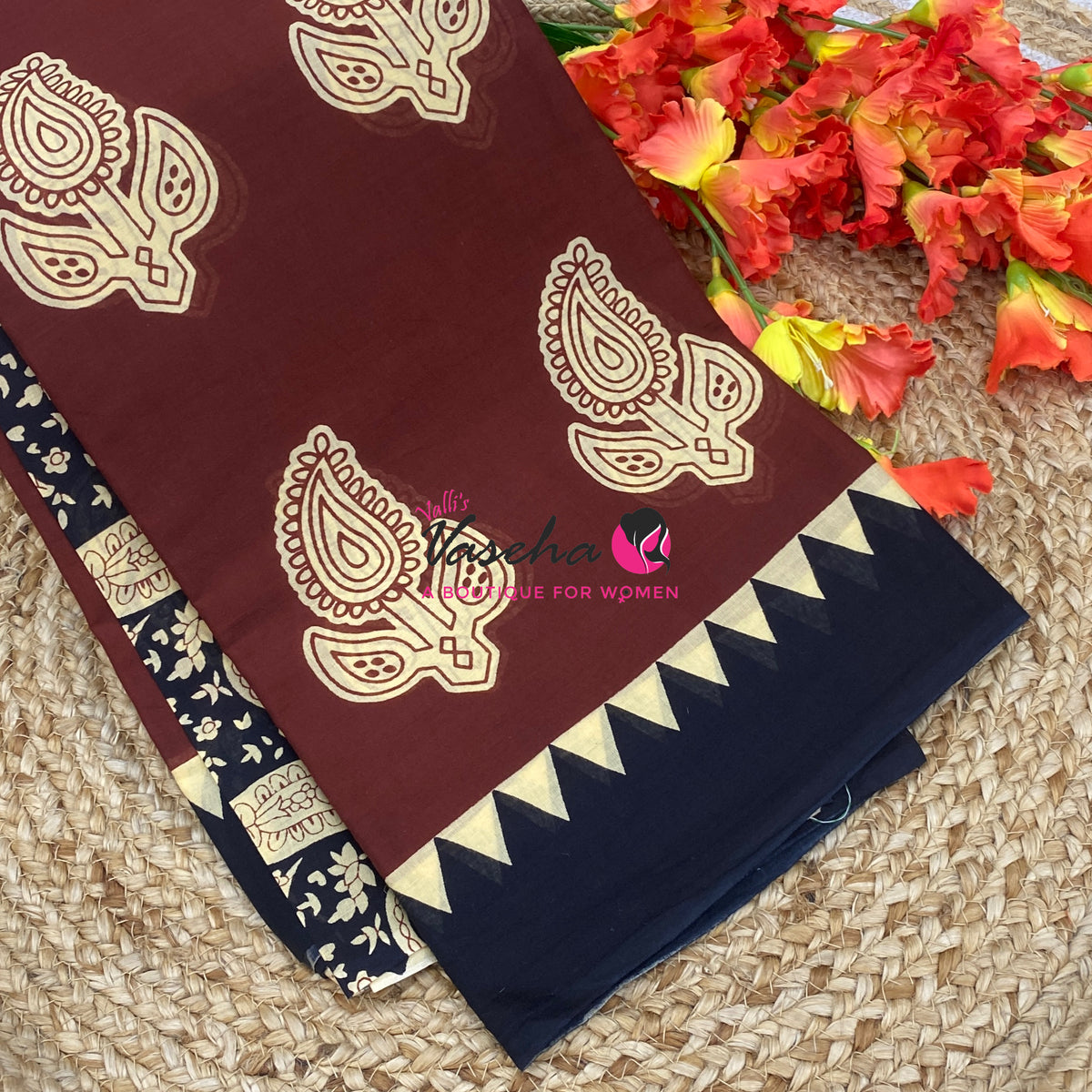 Pure Soft Mul Mul Cotton Sarees - Hand Block Prints - VVMMC011
