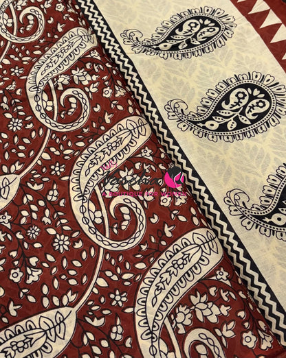 Pure Soft Mul Mul Cotton Sarees - Hand Block Prints - VVMMC011