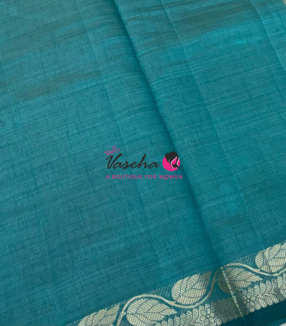 Semi Tussar Silk - Ramar Green Shade - VVSTS003 - (RG)