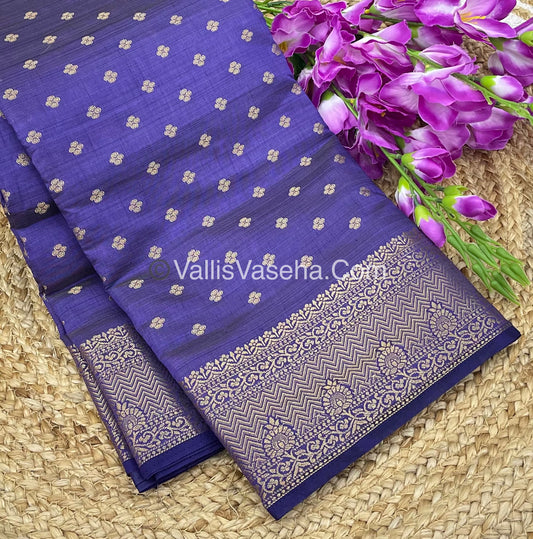 Semi Tussar Silk  - Violet Shade  - VVSTS015
