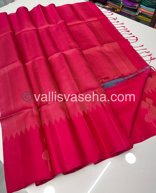 Pure Soft Silk Saree - Pink Shade - VVPSS073