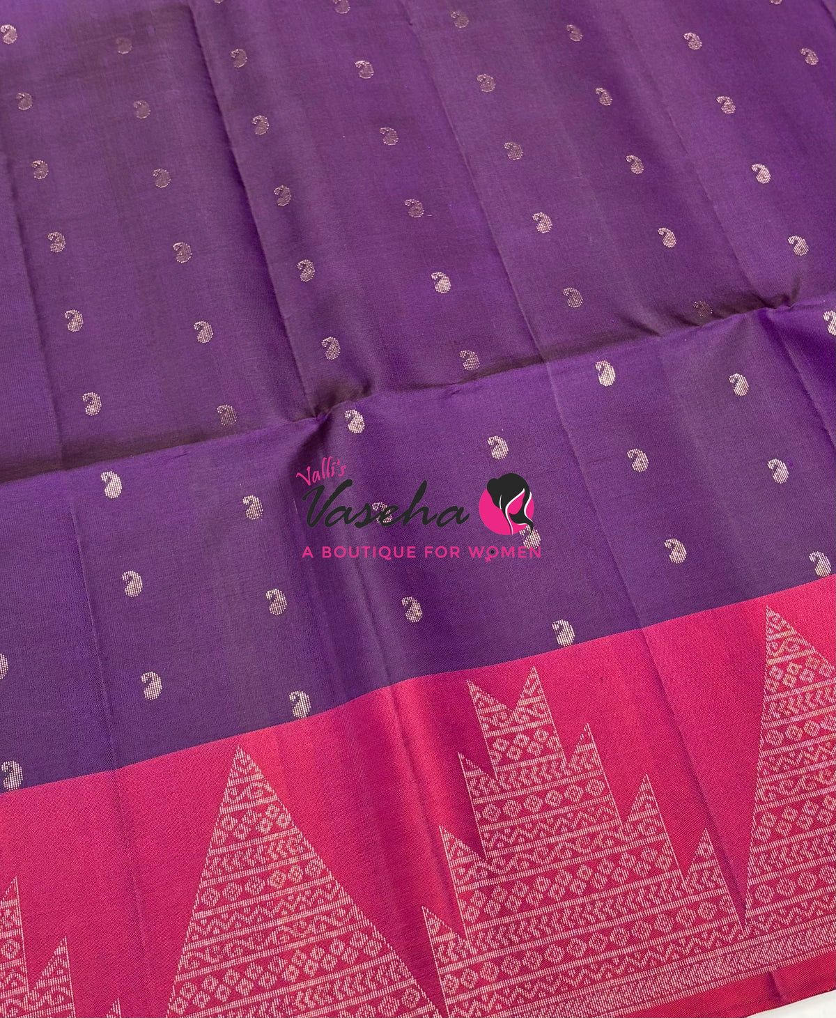 Pure Soft Silk Saree - Purple & Purplish Pink Shade - VVPSS128