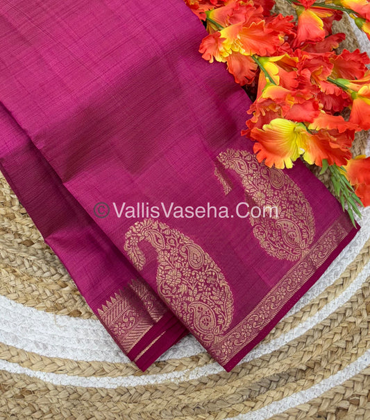 Semi Tussar Silk - Small Mango- Pink Shade - VVSTS002