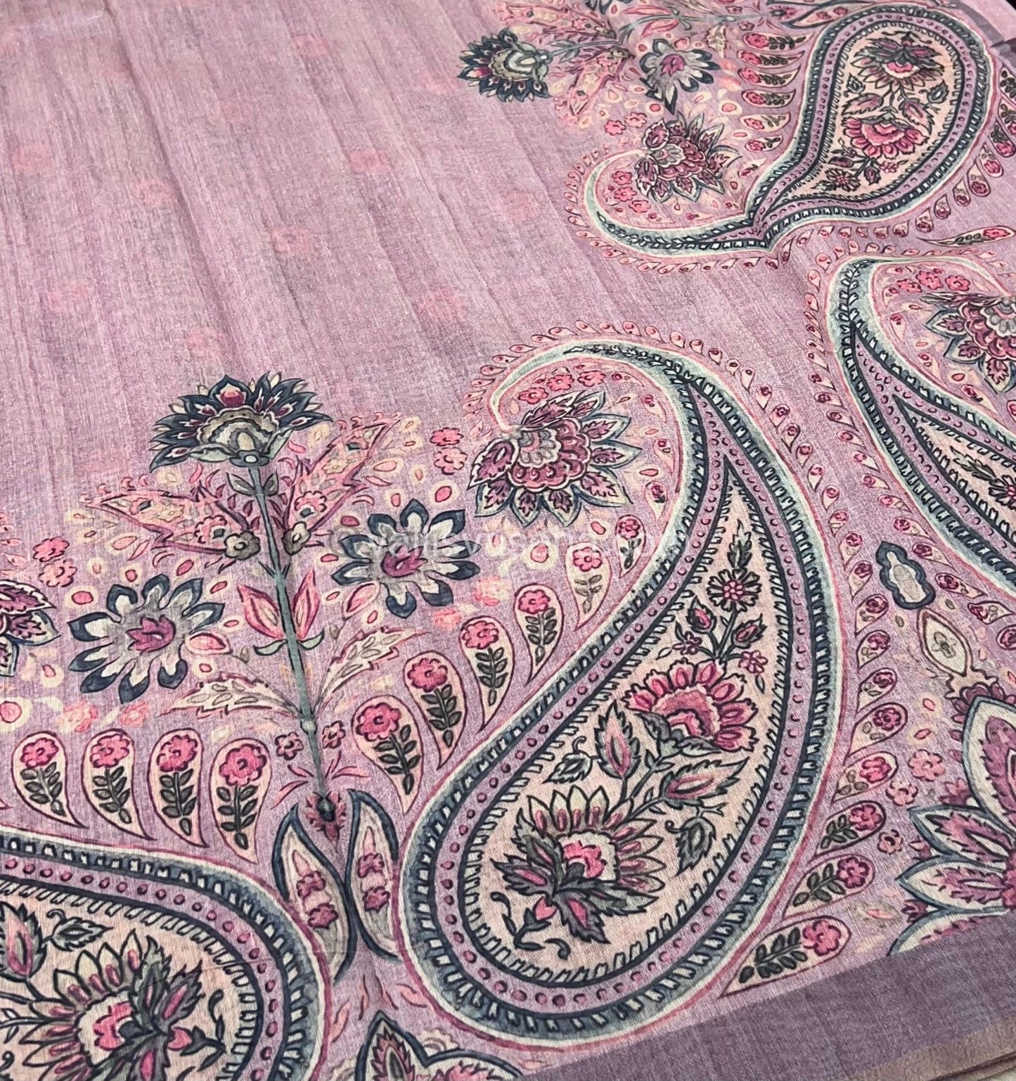 Semi Chanderi Saree - Digital Printed - VVSCD001