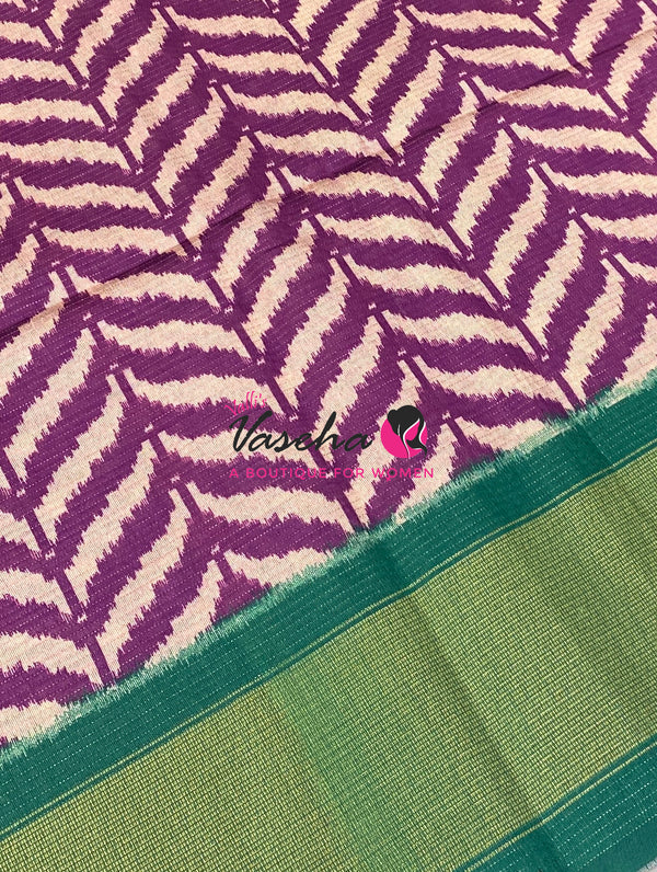 Art Tussar / Art Silk - Purple & Blue Shade - VVATS006