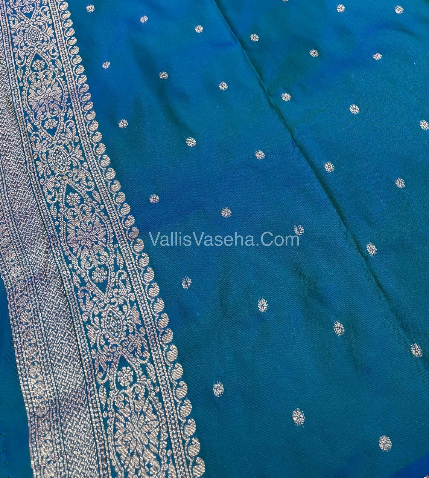 Semi Soft Silk  - Peacock Blue Shade -VVSSS018