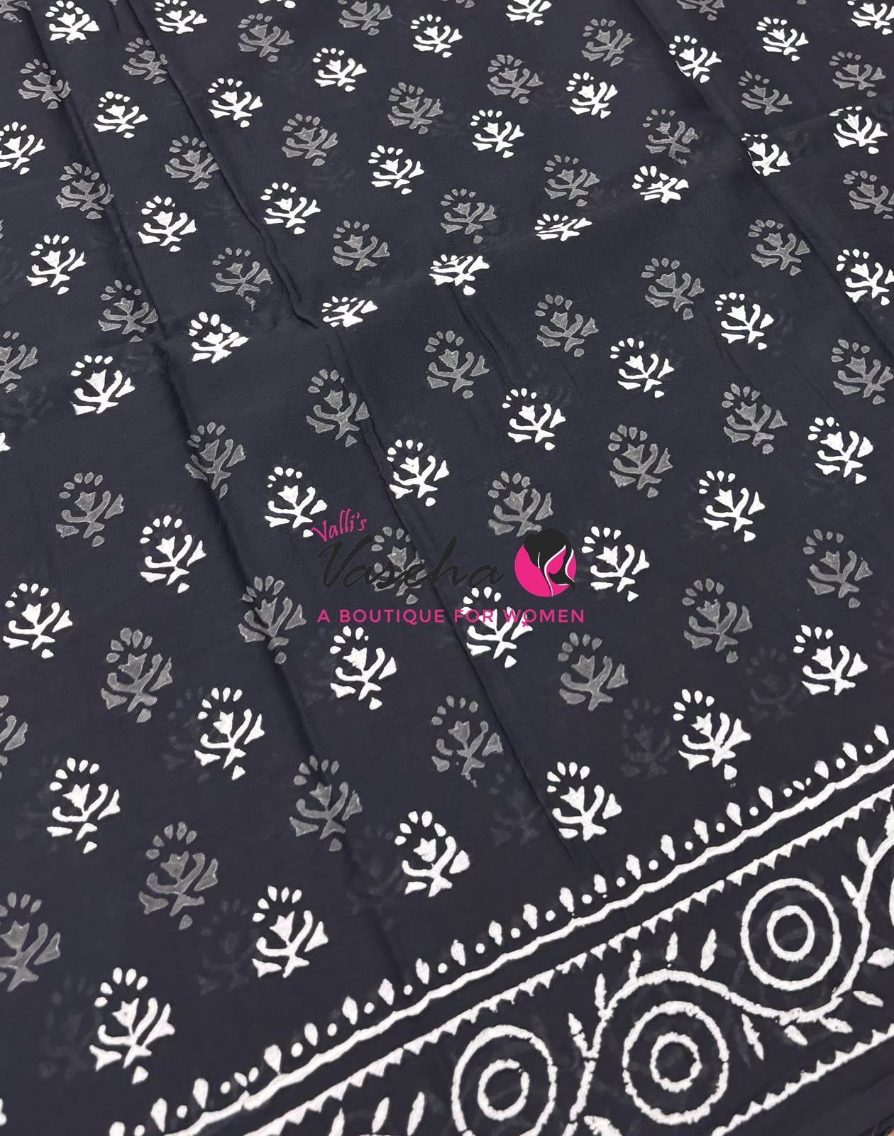 Pure Soft Mul Mul Cotton Sarees - Hand Block Prints - VVMMC009
