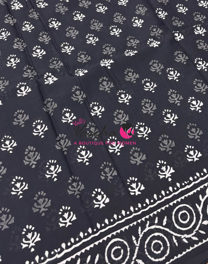 Pure Soft Mul Mul Cotton Sarees - Hand Block Prints - VVMMC009