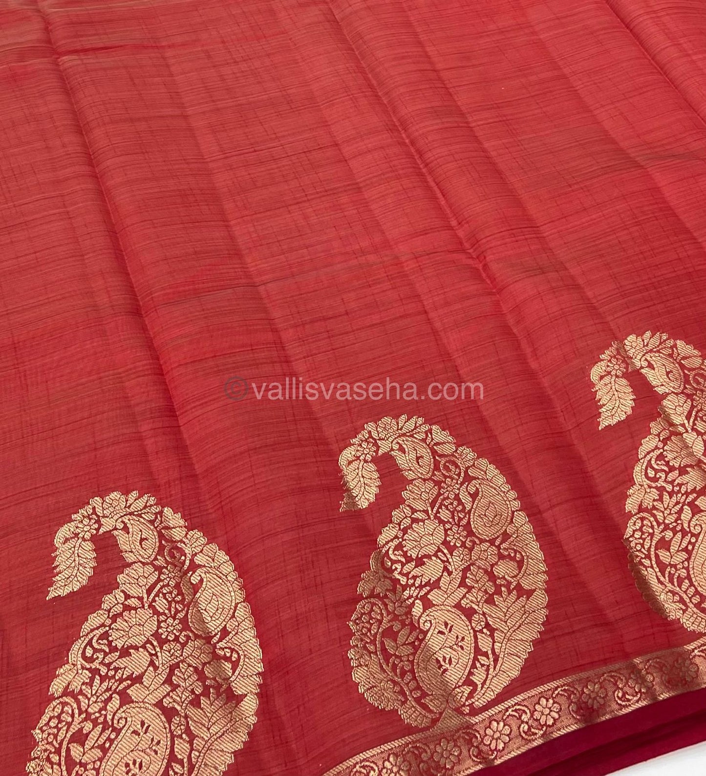 Semi Tussar Silk - Meroonish Red Shade - VVSTS002