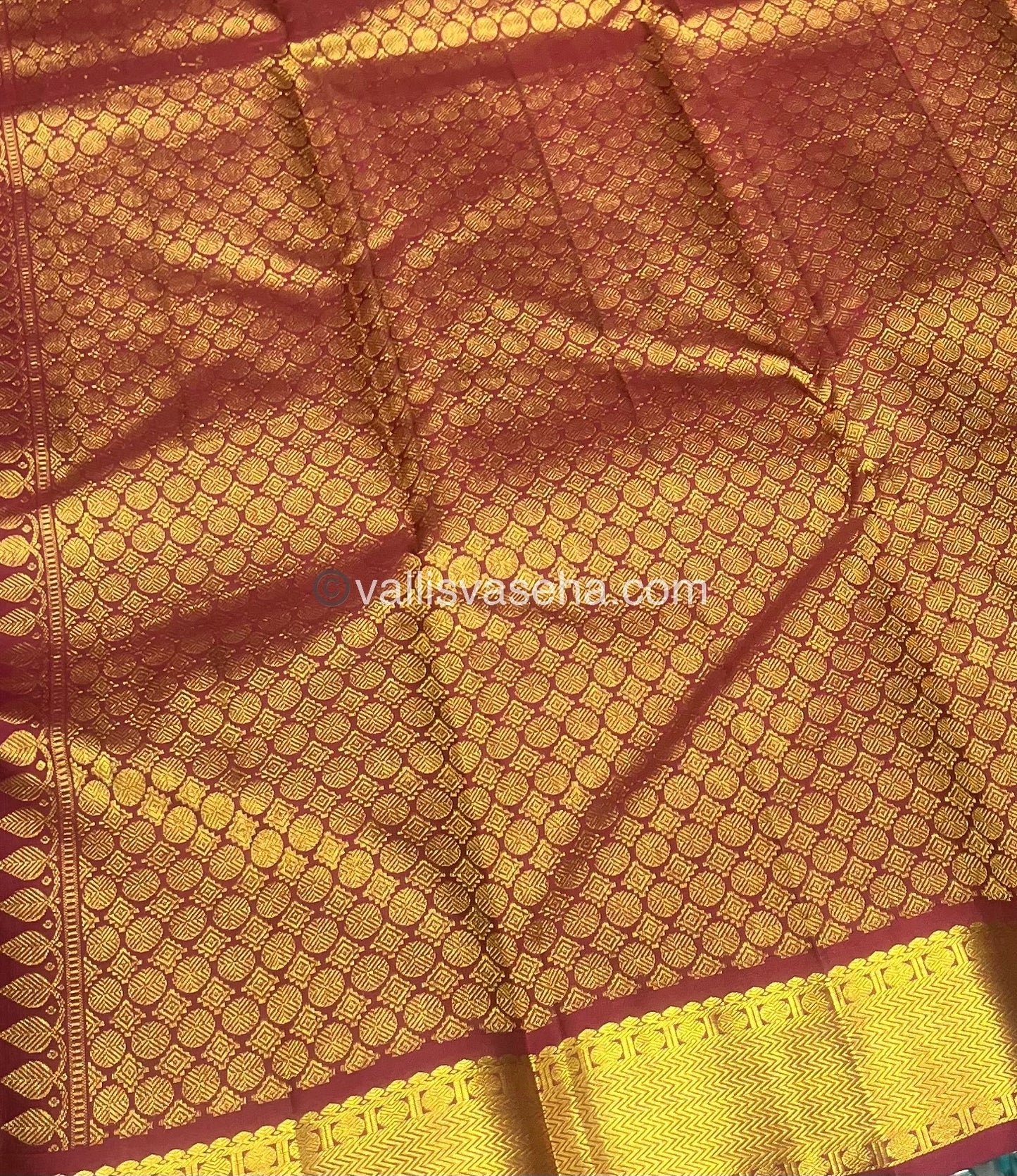 Pure Kanchipuram Silk Saree - Pazhum Pazhamum Checks - VVPS017