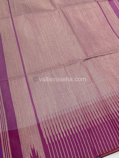 Semi Raw Silk - Half White with purple Shade - VVRS002