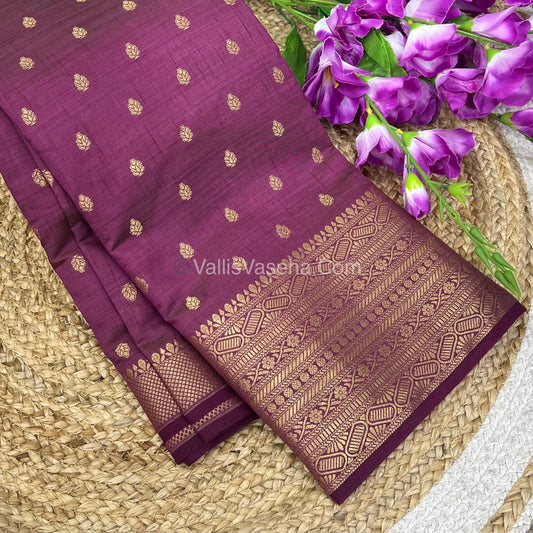 Semi Tussar Silk Saree - Blue  Shade - VVSTS008