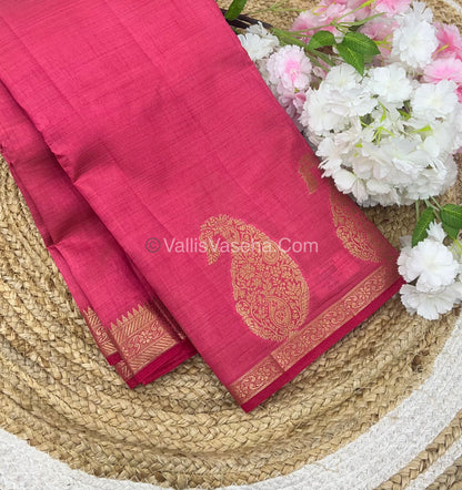 Semi Tussar Silk - Small Mango - Pink  Shade - VVSTS002