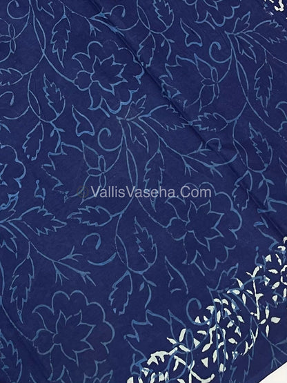 Pure Soft Mul Mul Cotton Sarees - Hand Block Prints - VVMMC007