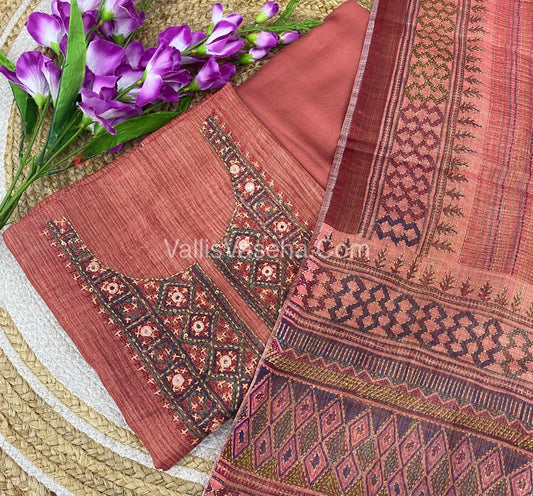 Tissue Linen Salwar Material  | VVUSM009