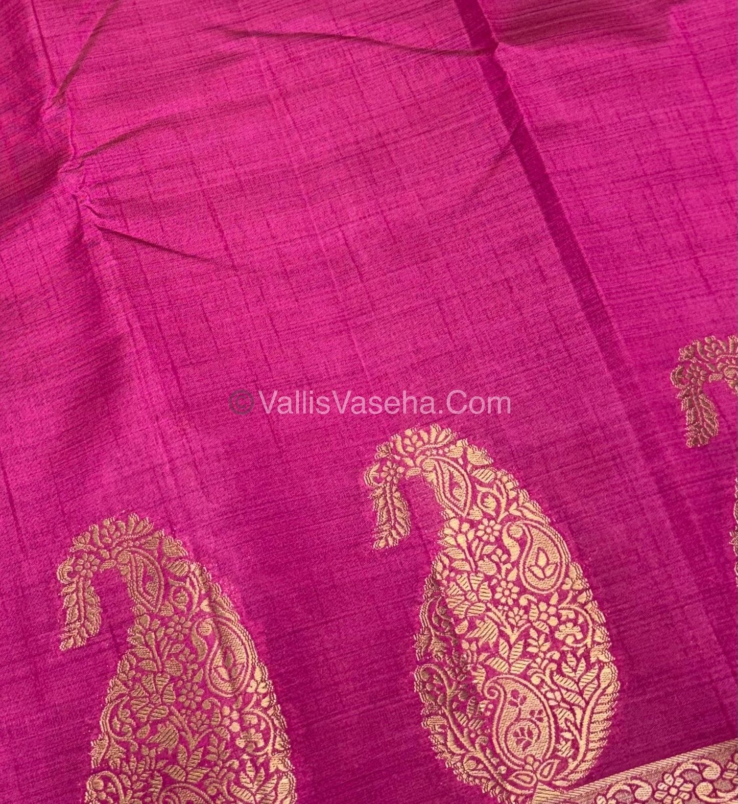 Semi Tussar Silk - Small Mango - Pink Shade - VVSTS002