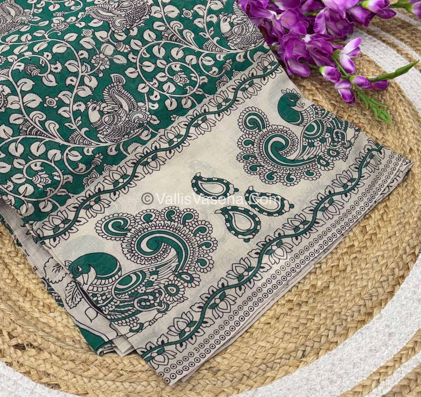 Pure Kalamkari Cotton Saree - VVPKC002