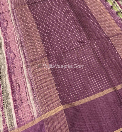 Semi Tussar Silk - Vairavoosi Design - Multi colour - VVSTS038