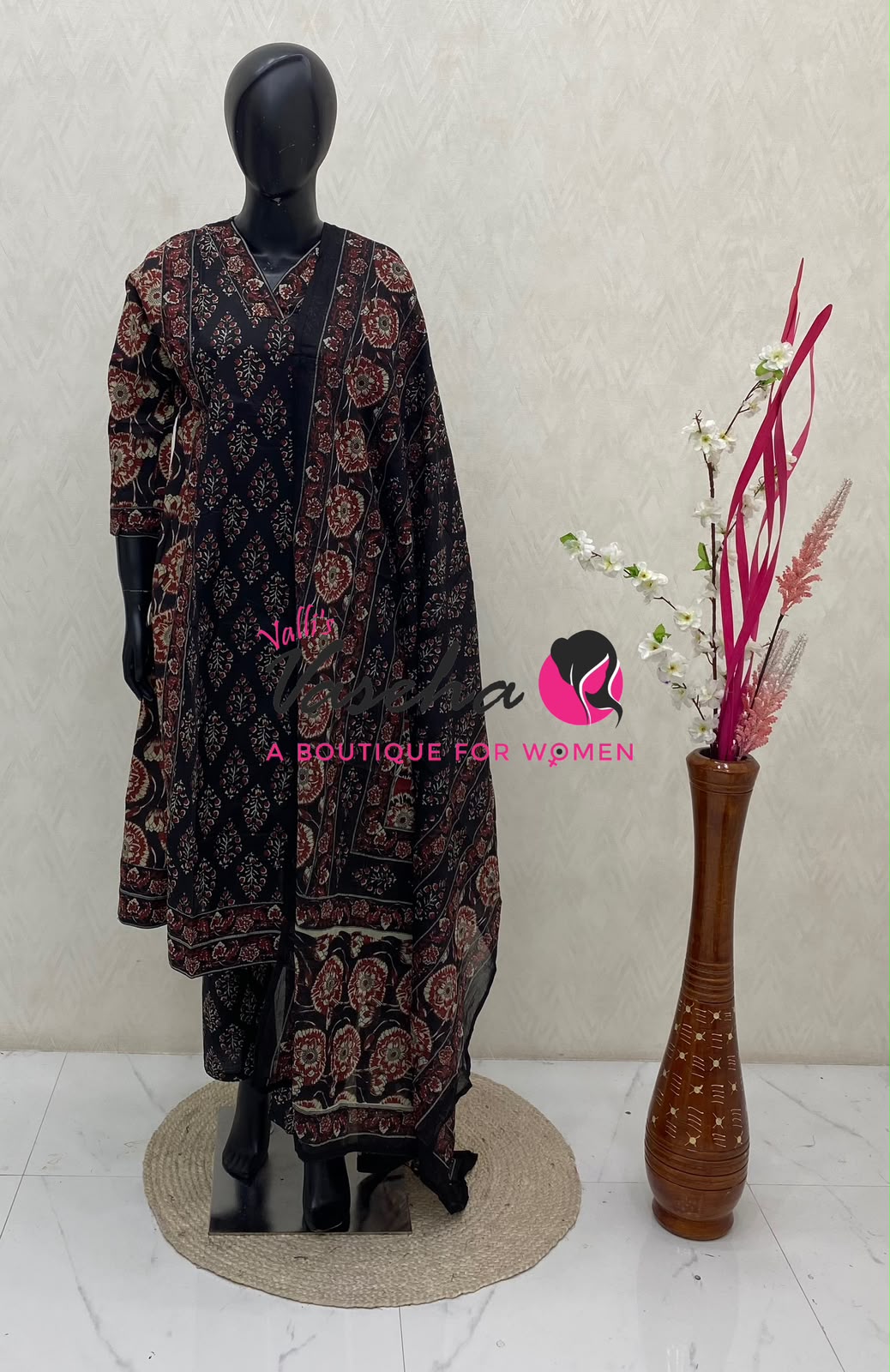 Ready Made | Anarkali Set  |Salwar, Kameez & Duppatta(3pc)|Cotton |VVRMS037
