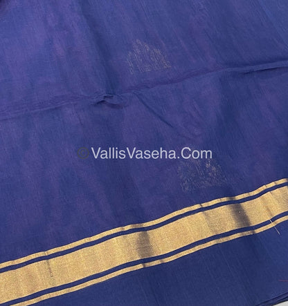Kora Silk Saree - SICO - Lavender With Blue - VVKS002