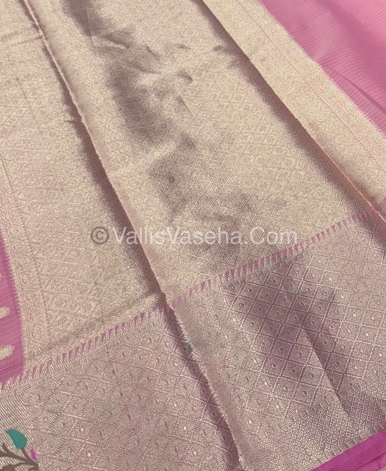 Kota Saree - Paithani Border - Pink with Pink - VVKPS001