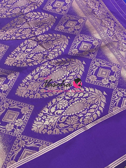 Semi Soft Silk  - Violetish  Purple Shade - VVSSS040