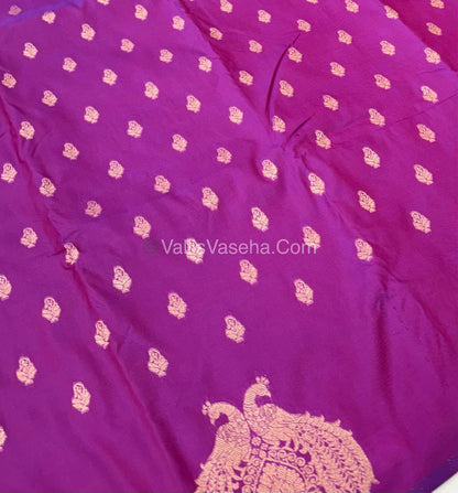 Semi Soft Silk  - Purplish Pink  Shade -VVSSS018