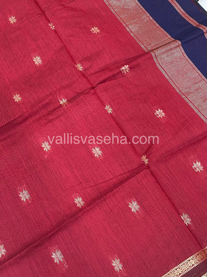 Semi Maheshwari Silk Cotton Saree - VVMSC006