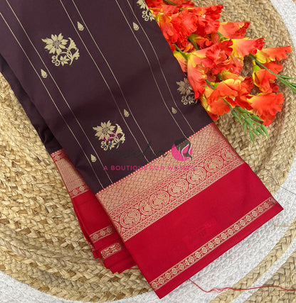 Semi Bridal Kanchi Silk  - Korvai - Premium- VVSKS008