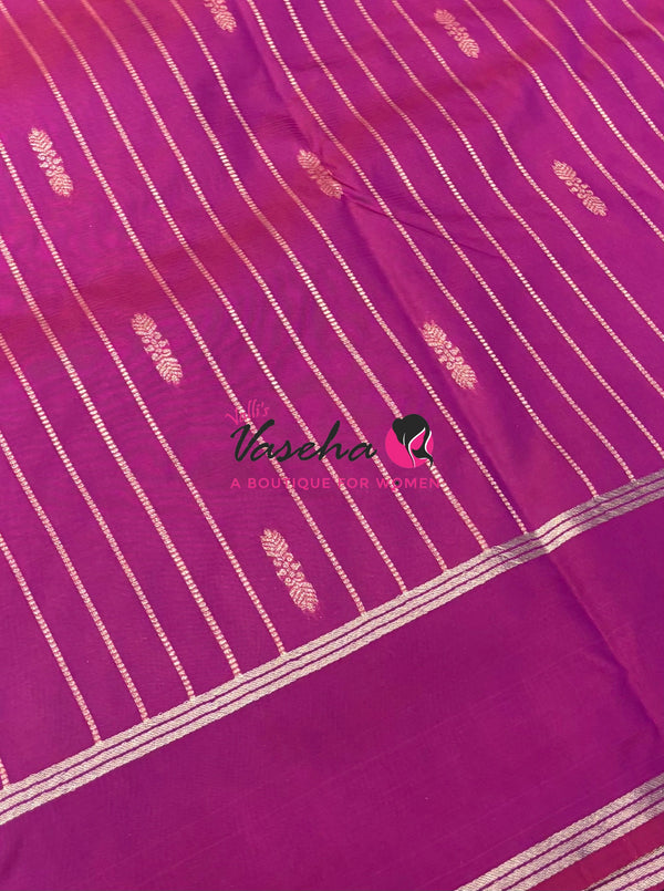 Semi Soft Silk  - Purplish Pink Shade - VVSSS041
