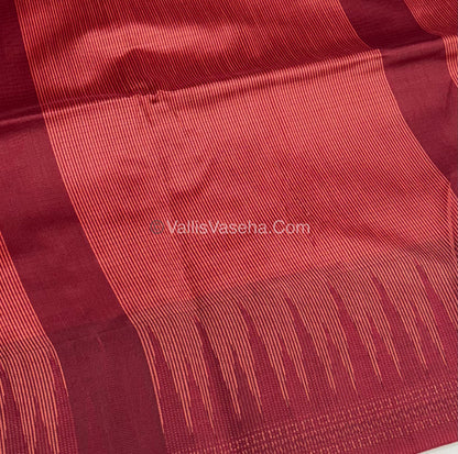 Semi Raw Silk - Orange With Maroon Shade - VVRS007