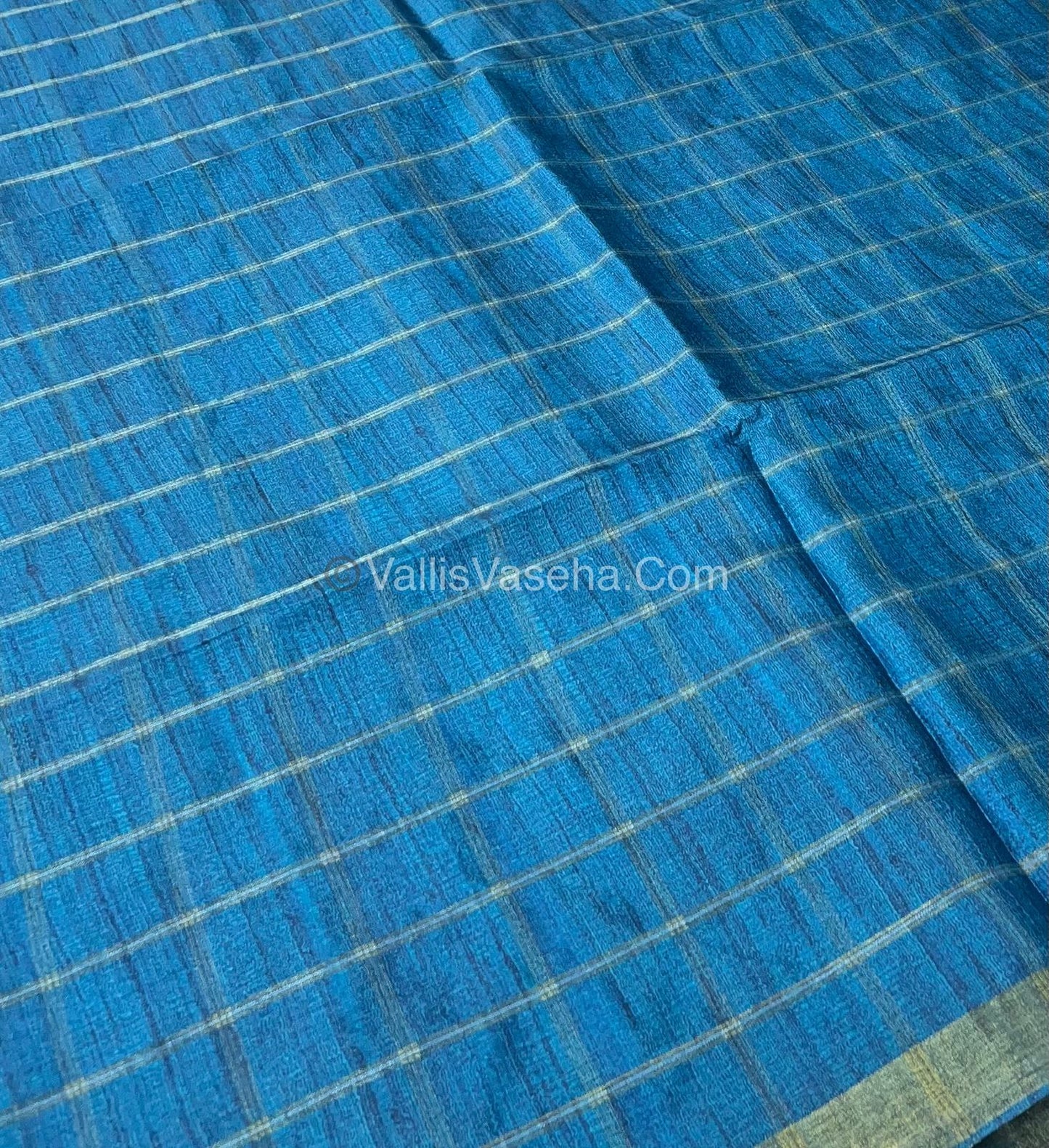 Semi Gicha Tussar Silk Saree - checks pattern - VVSGT001