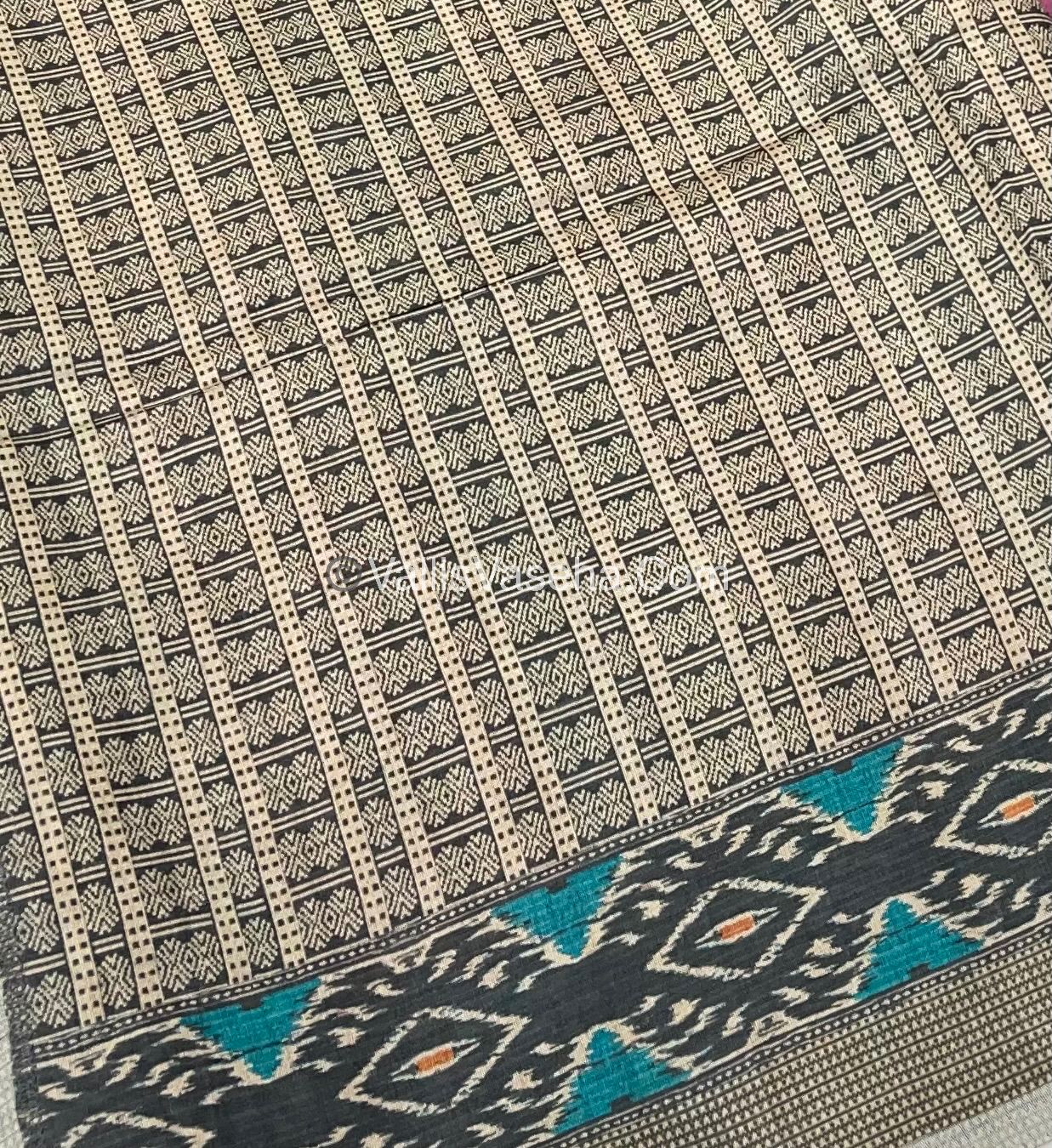 Semi Tussar - Kantha Work Embroidery - Pink Shade - VVSTK001