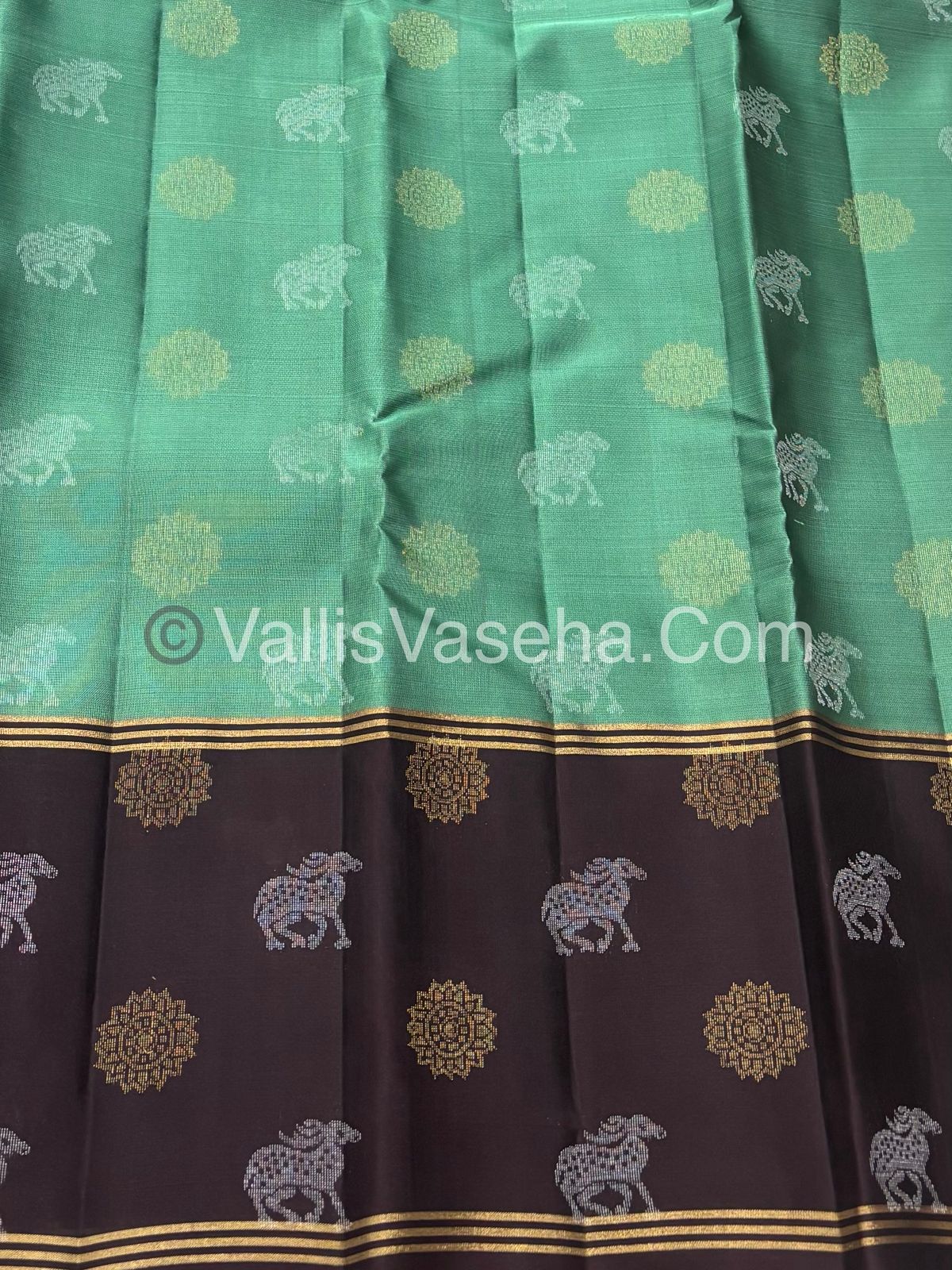 Half Mix - Pure Soft Silk Saree - Long Retta Petta Border with Butta - VVPSS075