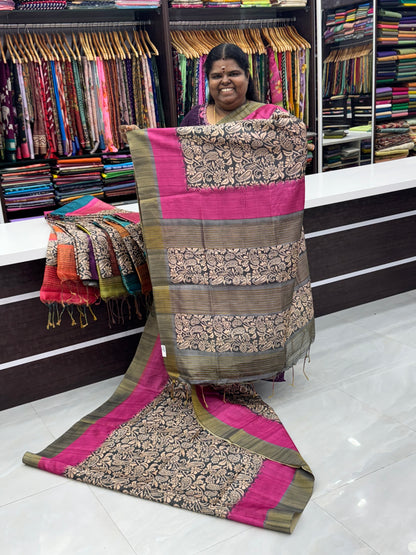 Semi Tussar - Pink & Grey - VVSTS005