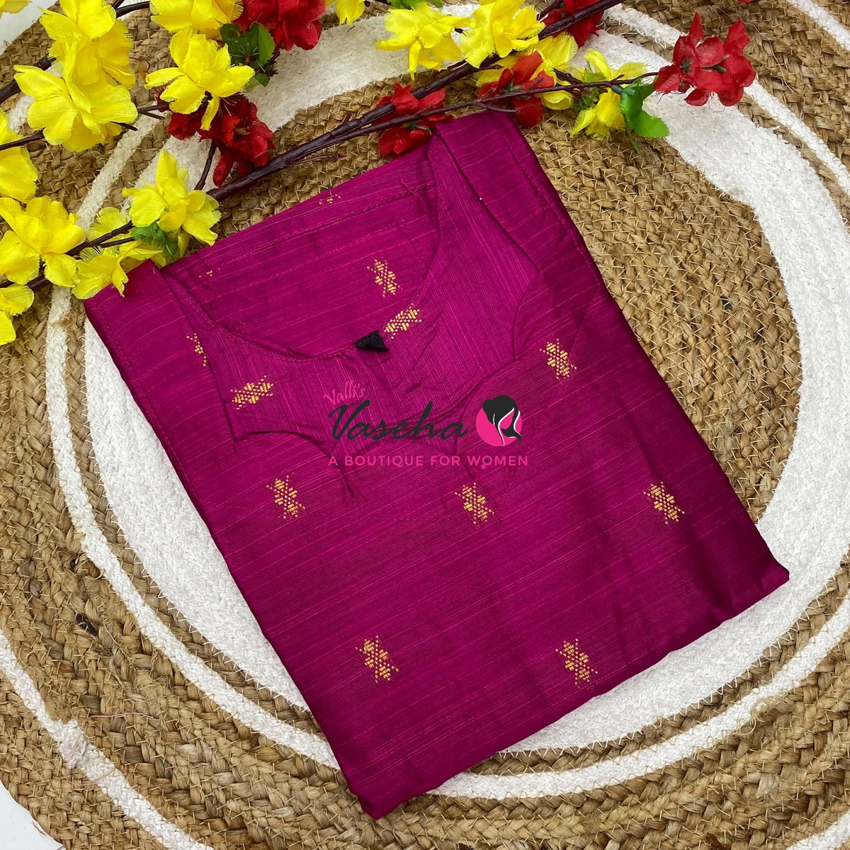 Ready Made - Semi Raw Silk - Kurti - VVSRK003