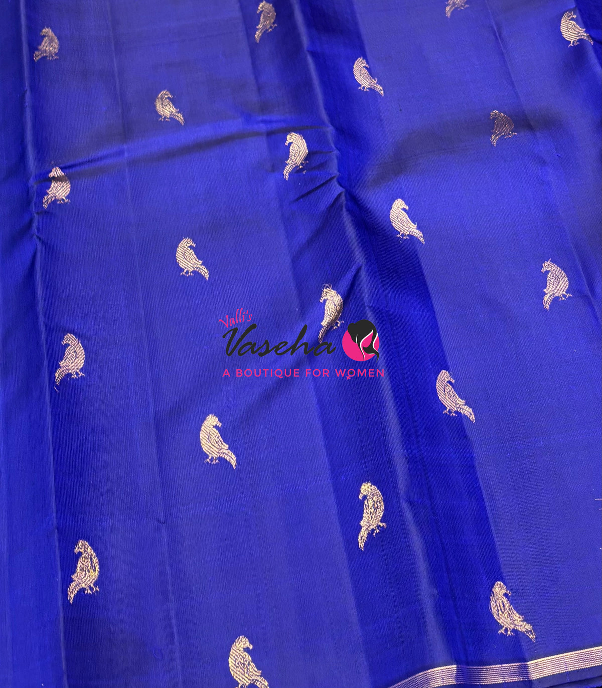 Pure Kanchipuram Silk Saree - Blue with Multi colour Shade - VVPS025