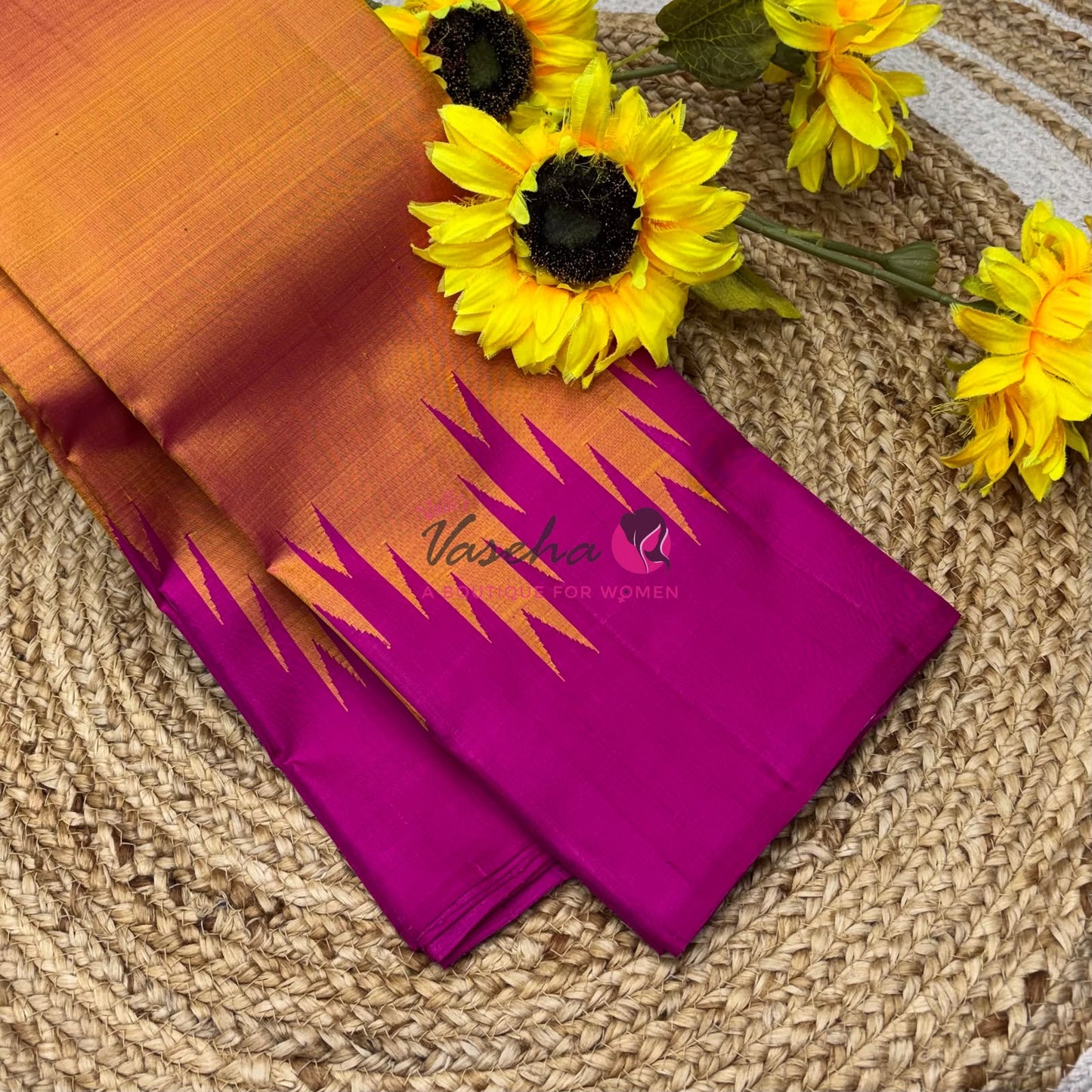 Pure Kanchipuram Silk Saree - Thalampoo - VVPS029