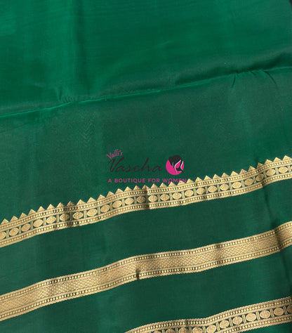Half Mixed  Soft Silk Saree - Grey & Green - VVPSS077