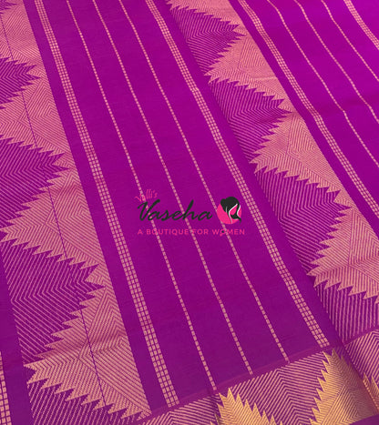 Semi Silk Cotton Saree |Pazhum Pazhamum Checks Design |VVSSC020
