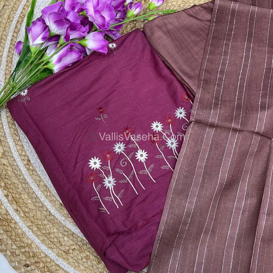 50% less - Offer Unstitched Material - Mixed Cotton Material - VVDUM001