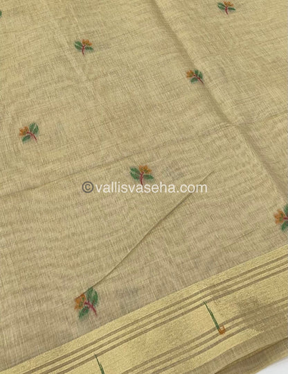 Muga Cotton Saree - Contrast Blouse - VVMCS001